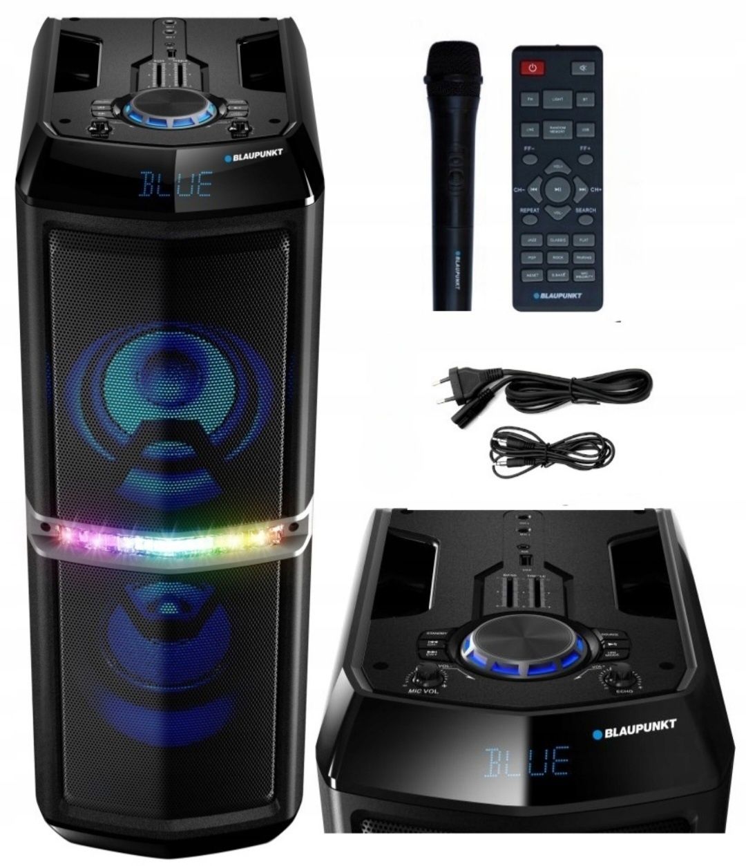 Głośnik Bluetooth Blaupunkt PS05.2DB 800W – Party Speaker z mikrofonem