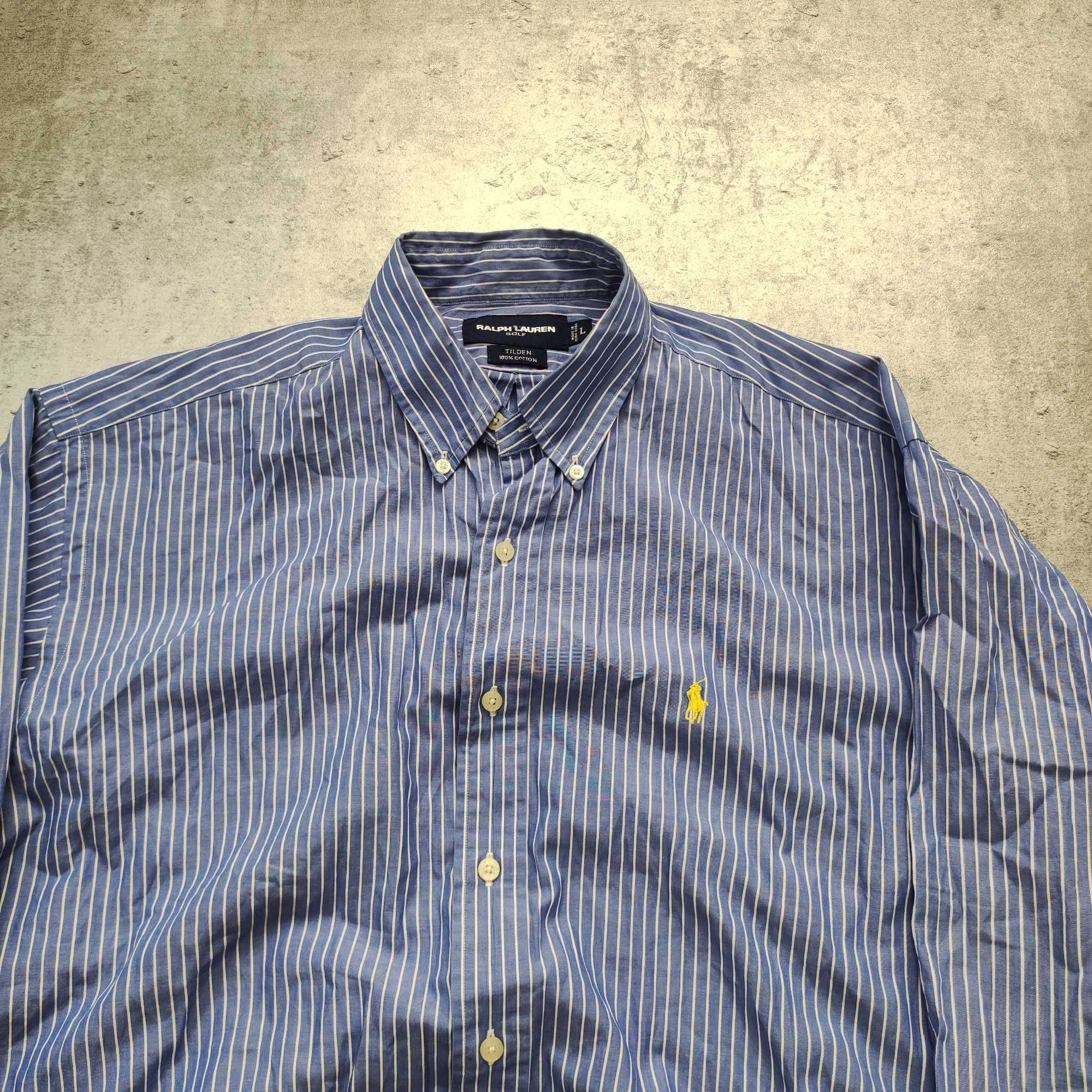 MĘSKA Elegancka Koszula PREMIUM Paski Bawełna Polo Ralph Lauren Golf