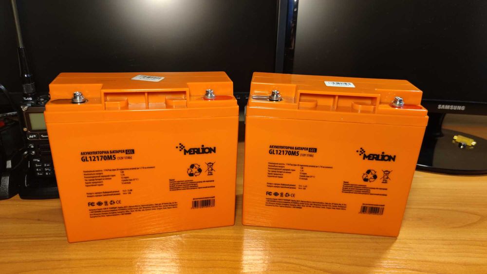 Нові акумулятори MERLION GL12170M5 GEL 12V 17Ah аккумулятор батарея
