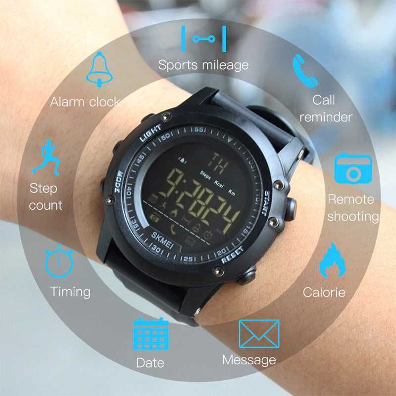 Часы наручные (годинник) SKMEI 1321 Smart Watch Bluetooth чёрные