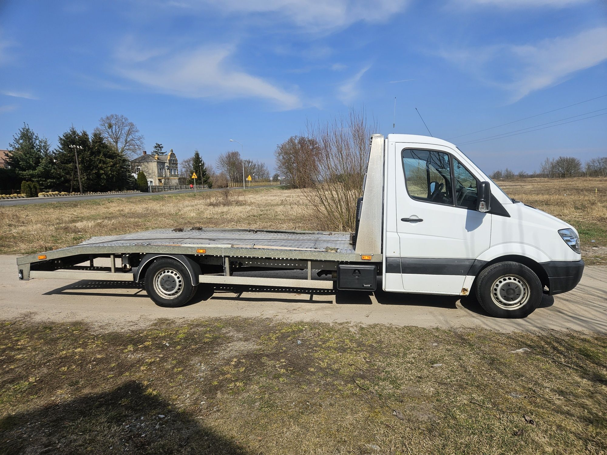 Autolaweta laweta mercedes sprinter zestaw z przyczepa! 5metrow najazd