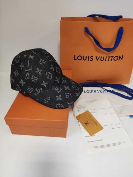 LOUIS VUITTON Męska damska czapka z daszkiem bejsbolówka 16541-1