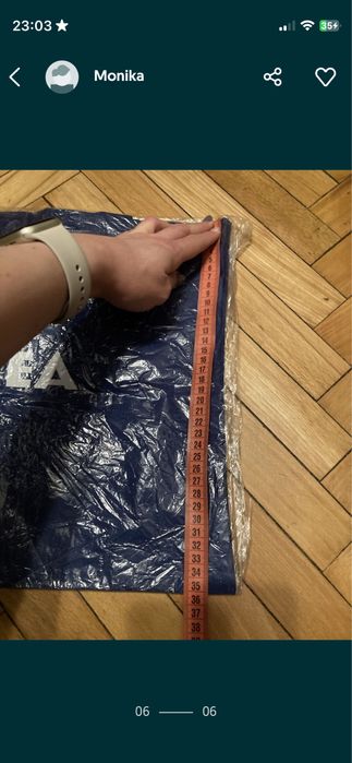 niebieska torba na plażę/na zakupy