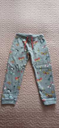 Spodnie dresowe w owady dla dziewczynki, marki Blue Seven, rozmiar 104