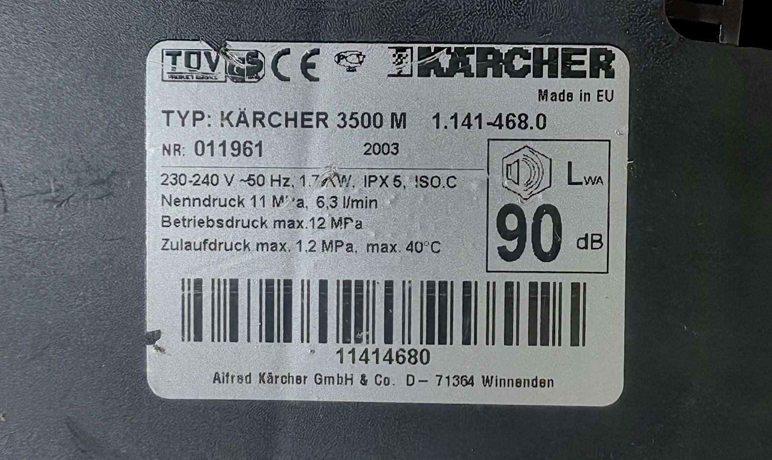 Мийка високого тиску Karcher 3500M