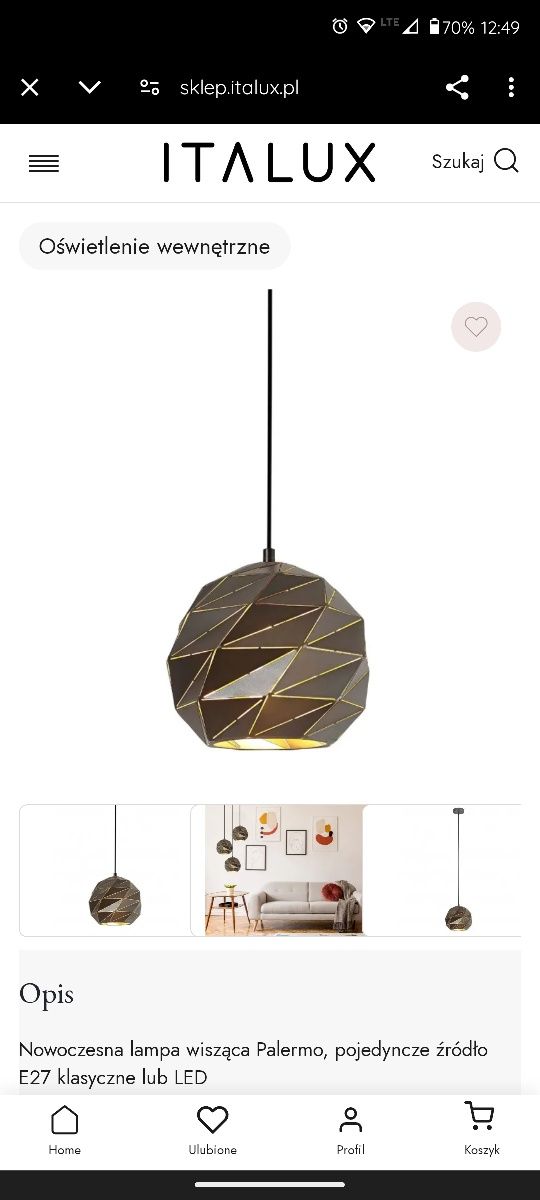 Lampa wisząca Palermo
