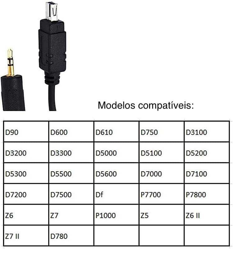 Comando Disparador Sem Fios para Nikon Z5 Z6 Z7 D90 D600 D7100 NOVO