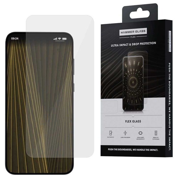 Szkło Hartowane Iphone 14plus 14pro MAX HAMMER GLASS FLEX Bardzo mocne