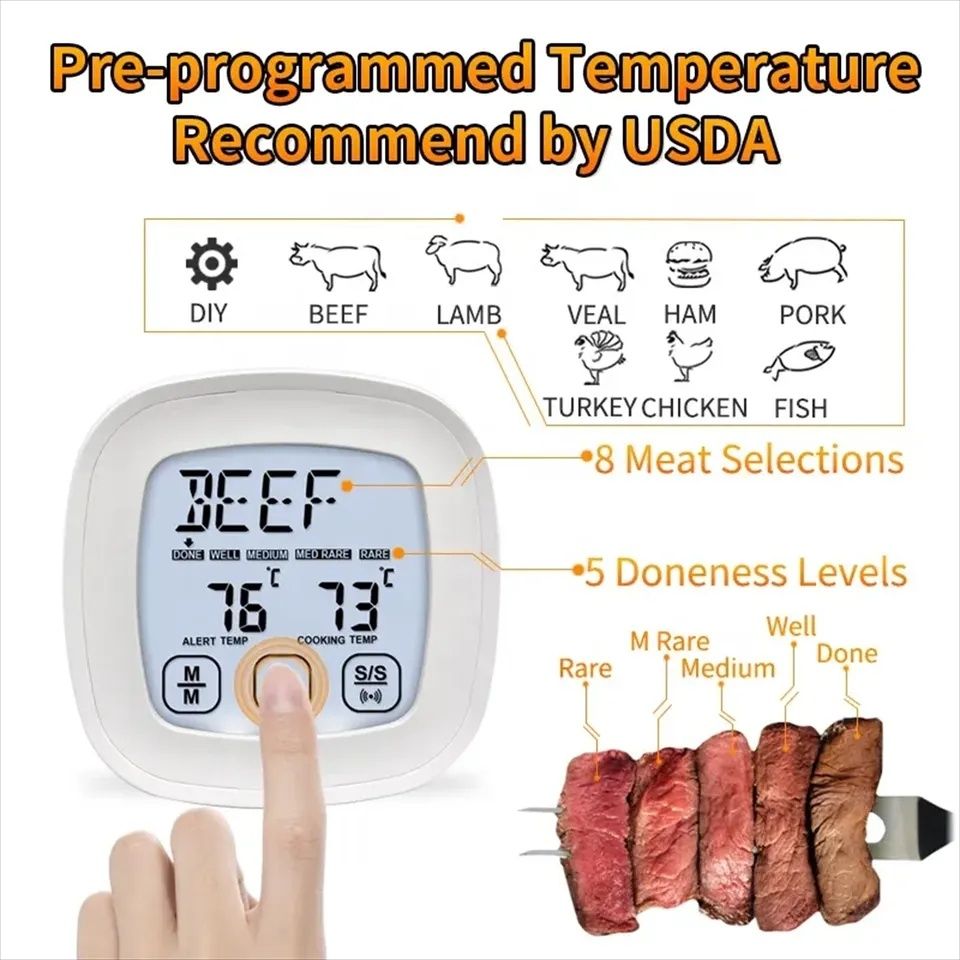 Термометр для мяса и выпечки с выносным щупом сенсорный