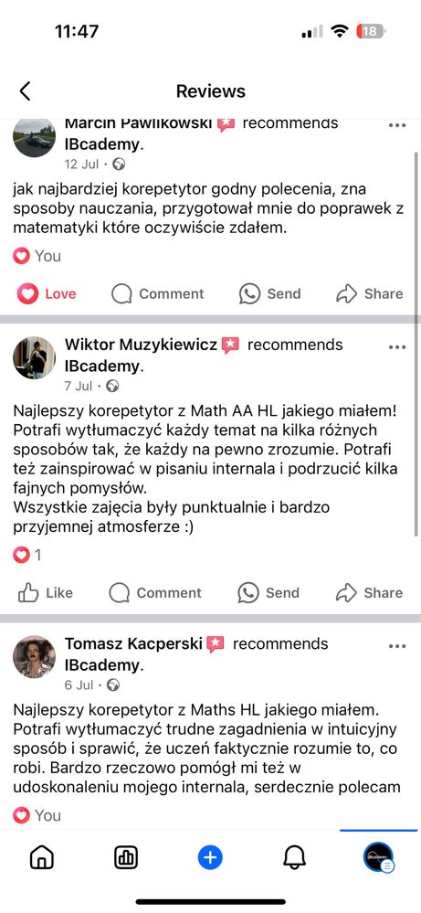 Matematyka i Chemia IB, pre-ib, online