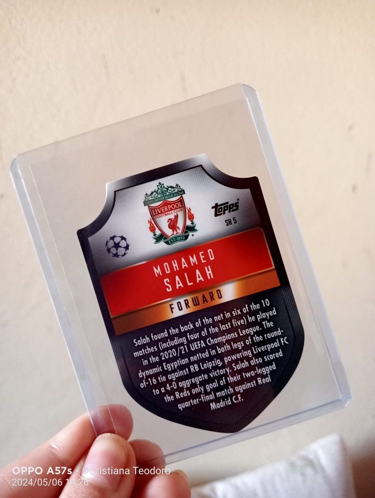 Carta Topps shield: Salah