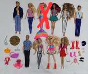 Zestaw - lalek Barbie Ken Mattel + akcesoriai