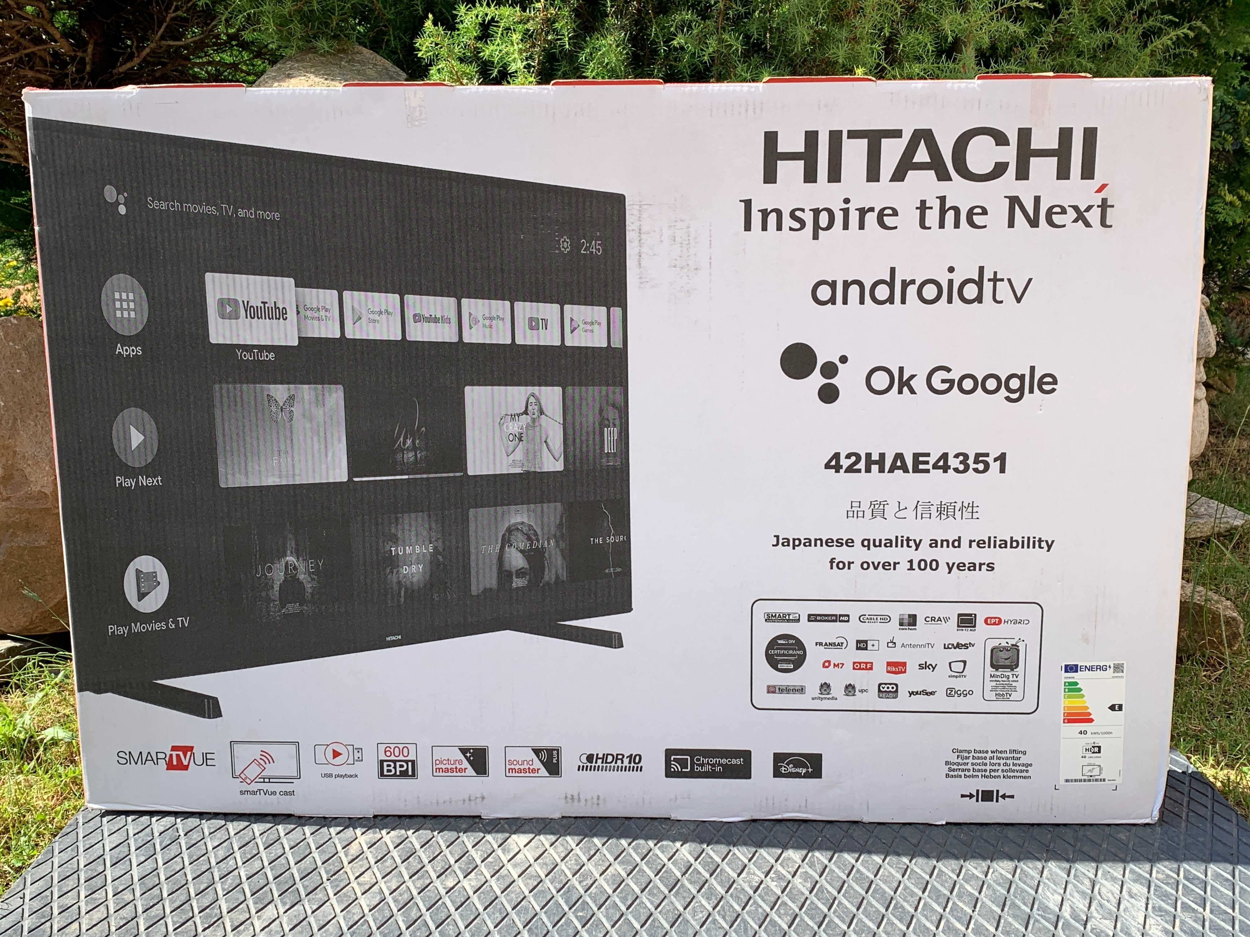 Sprzedam telewizor Hitachi 42HAE4351 – 42 cale, Android TV, Full HD