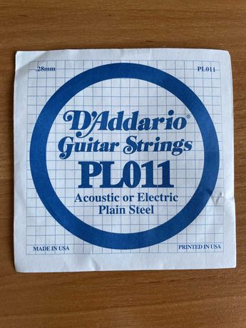Struna E1 do gitary elektrycznej lub akustycznej - D'addario PL011