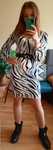 Sukienka midi zebra pasy sinsay roz S NOWA