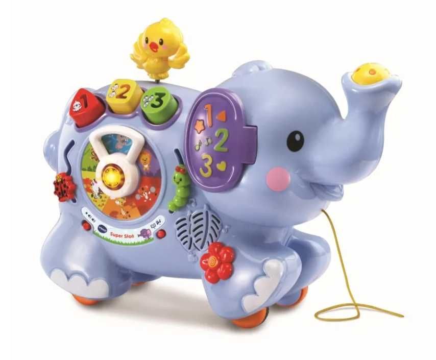 Interaktywna zabawka SŁOŃ ciągany słoń dla dzieci do ciągnięcia Vtech