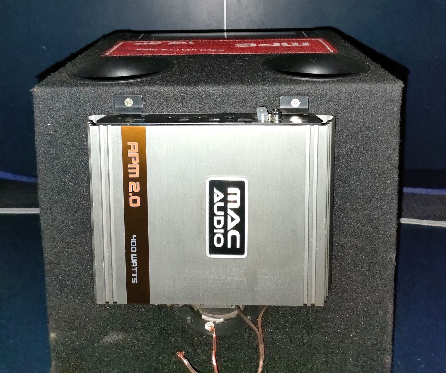 Tuba Mac Audio 1000W + wzmacniacz Mac Audio 400W + okablowanie