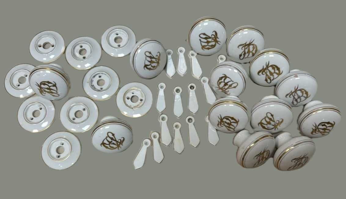 Maçanetas em porcelana antigas, puxadores