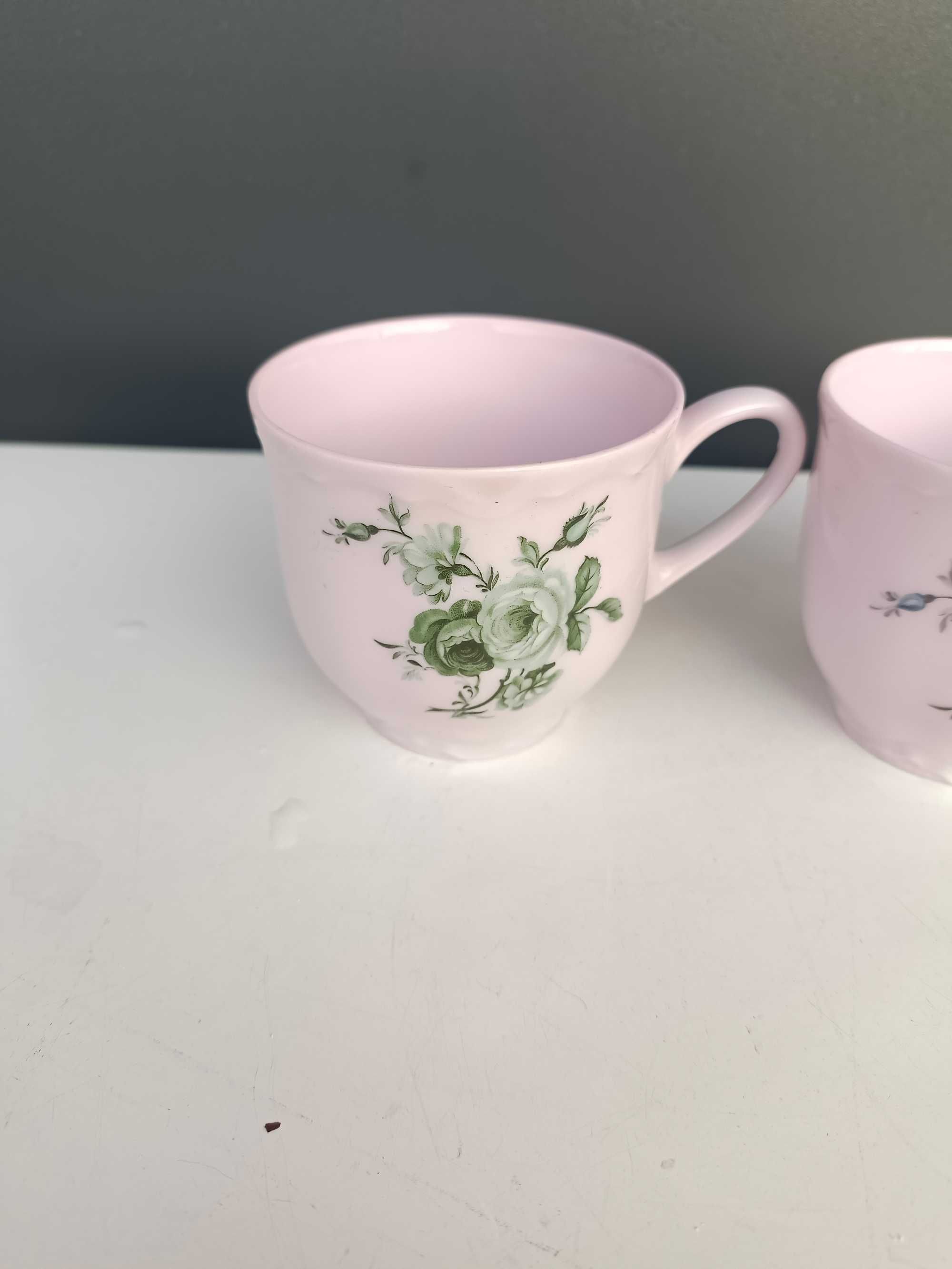Filiżanki/Różowa porcelana/Hutschenreuther