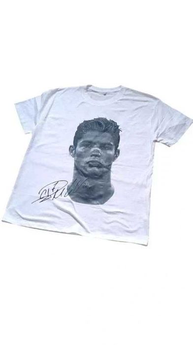 Koszulka Cristiano Ronaldo biały t-shirt CR7 z nadrukiem piłka nożna
