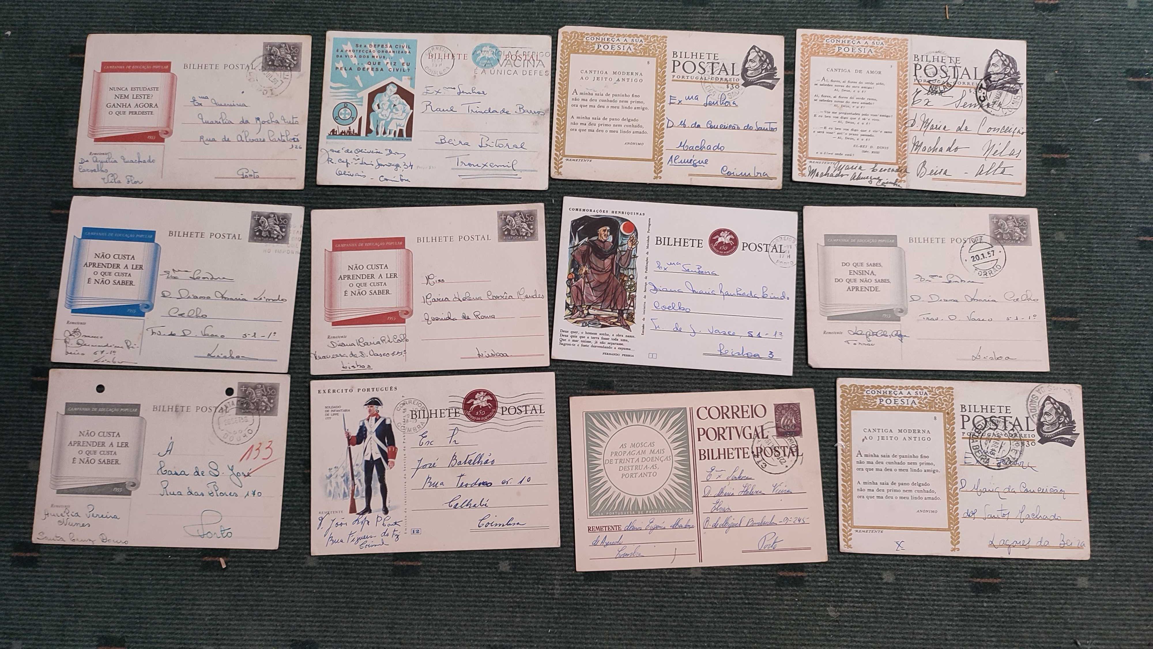 Lote 92 Bilhetes Postais antigos