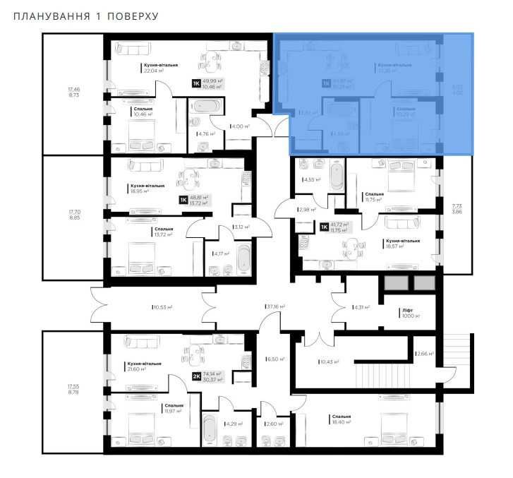 Продаж 1 кім квартири по вул Галицька ЖК Perfect life