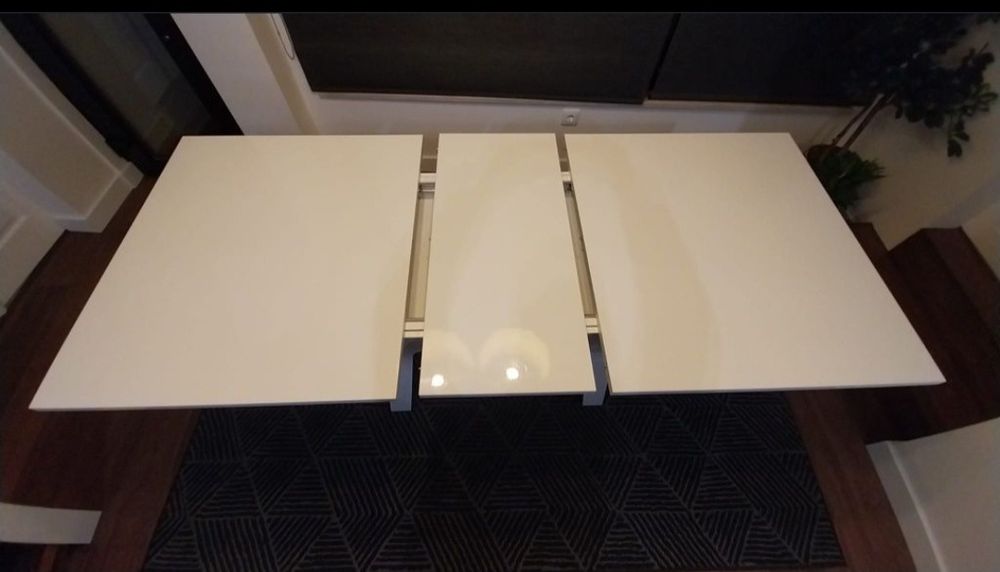 Mesa jantar branca alto brilho