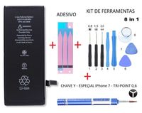 Kit Bateria iPhone 7 Plus + Adesivo + kit de ferramentas + Chave Y 0,6