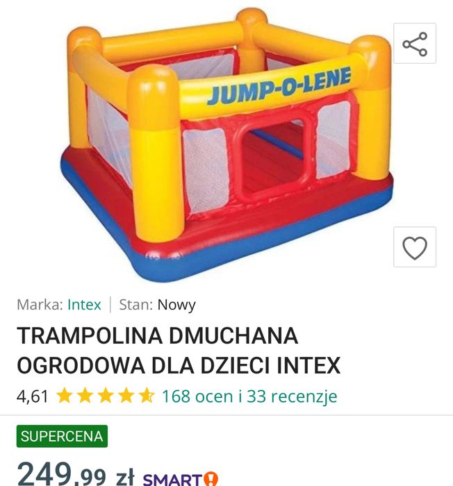 Trampolina intex nadmuchiwana dpa dzieci
