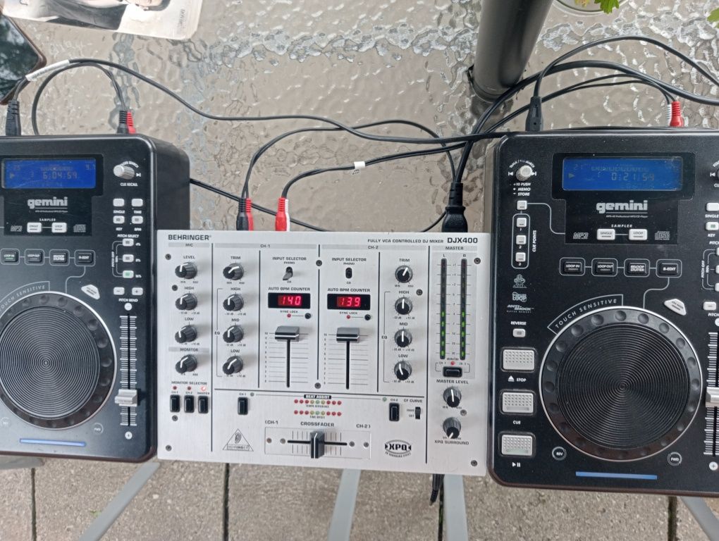 2x CD player Gemini RMX 40 oraz Mixer Behringer djx400