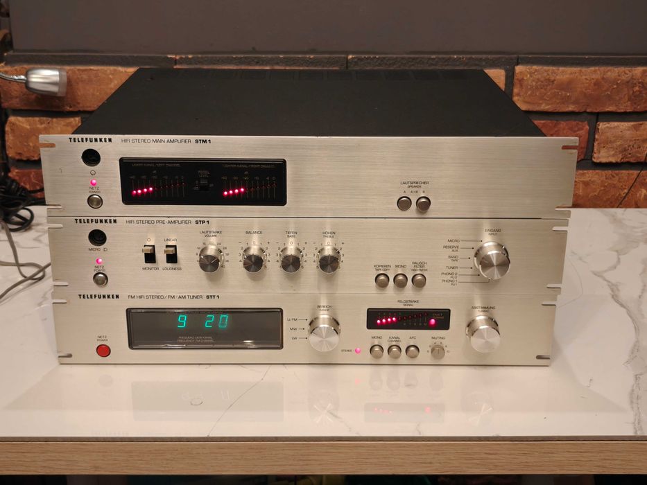 TELEFUNKEN STM1 + STP1 + STT1 Zestaw stereo ! Końcówka przedwzmacniacz