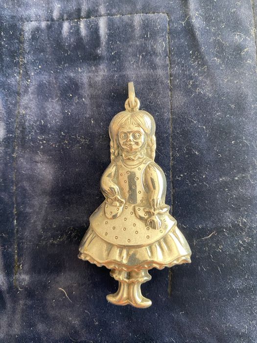 Pingente boneca vintage da Rm Trush em prata