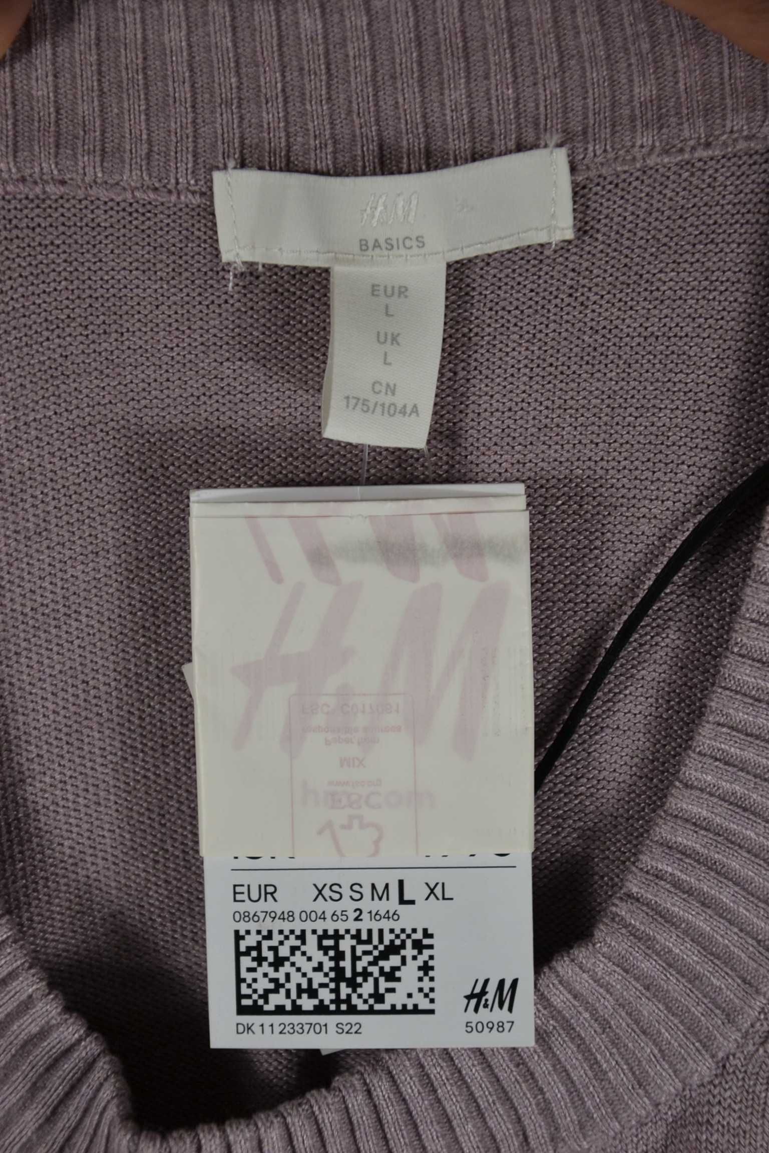 H&M Basics Nowy Sweter Damski L Oversize Wiskoza Oryginalny