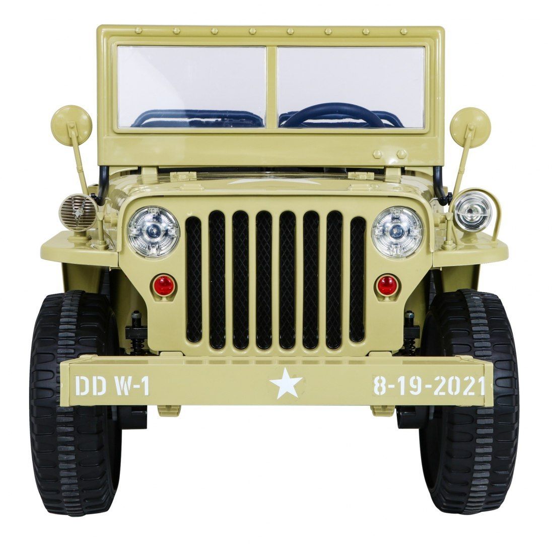 Auto na akumulator JEEP Retro Wojskowy 24V 4x4 Matcha