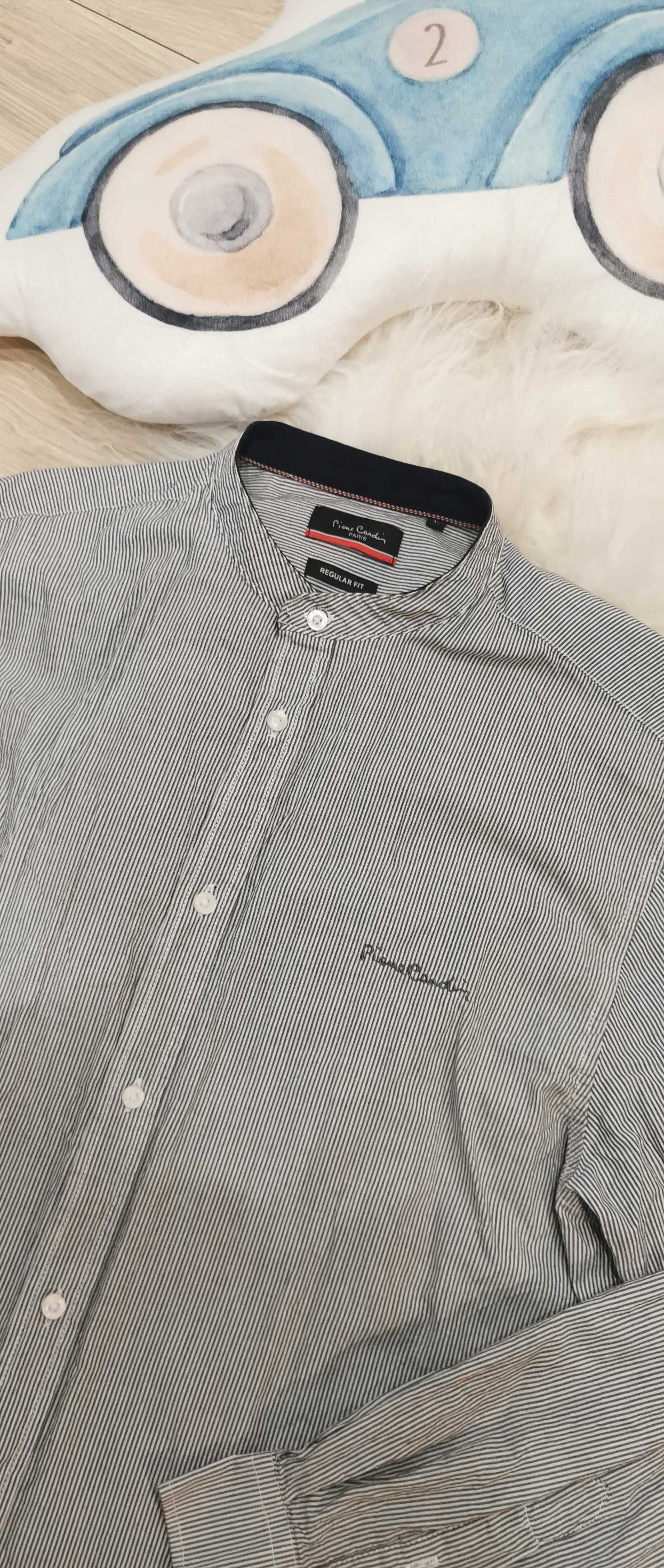 Koszula w paski ze stójką Piere Cardin, Regular Fit, L