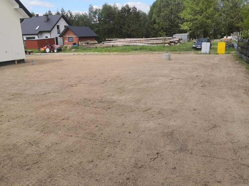 Zakładanie trawnika glebogryzarka separacyjna równanie ziemia koparka