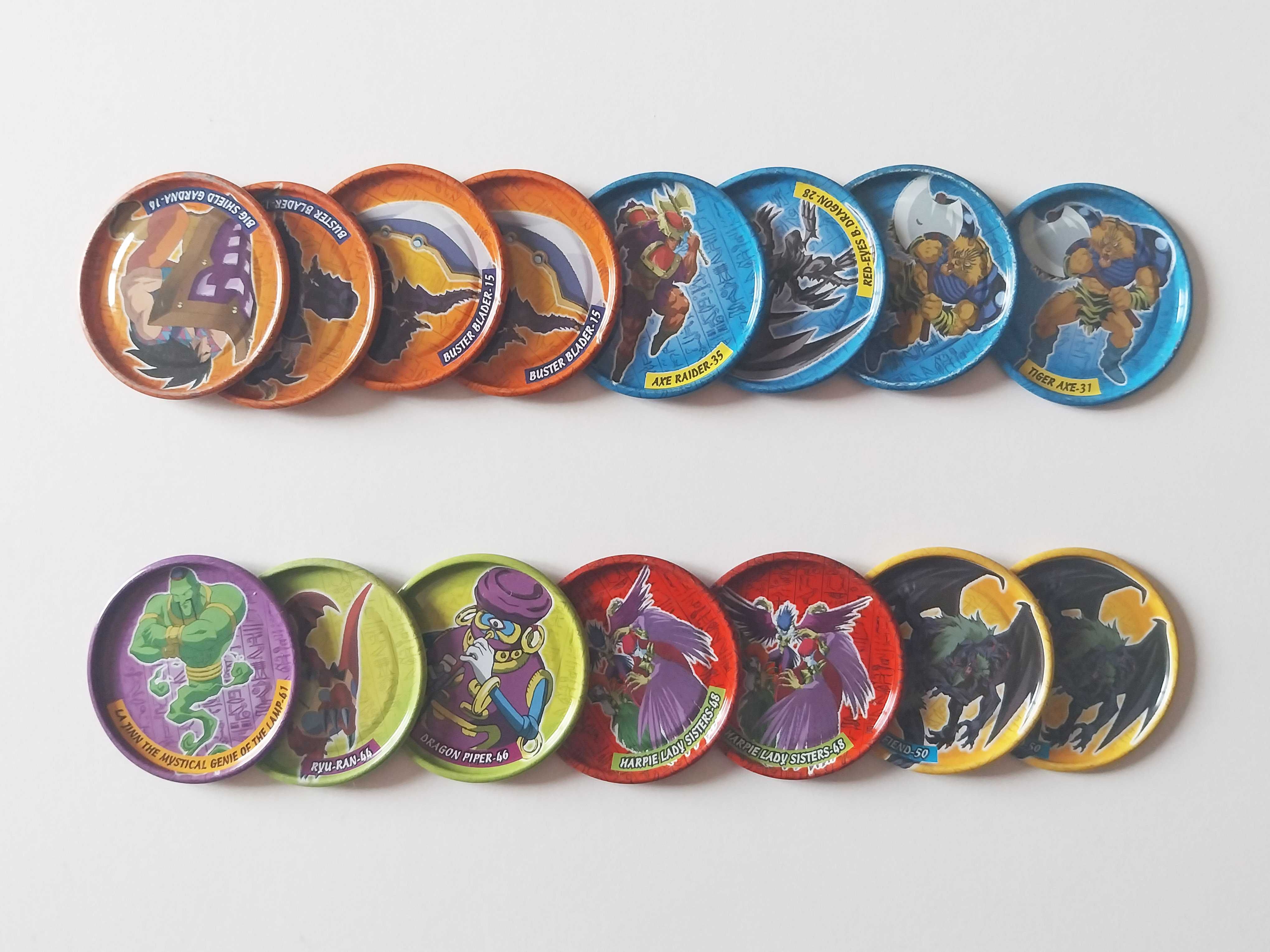 15 tazos metal YU-GI-OH (11 diferentes) | lote