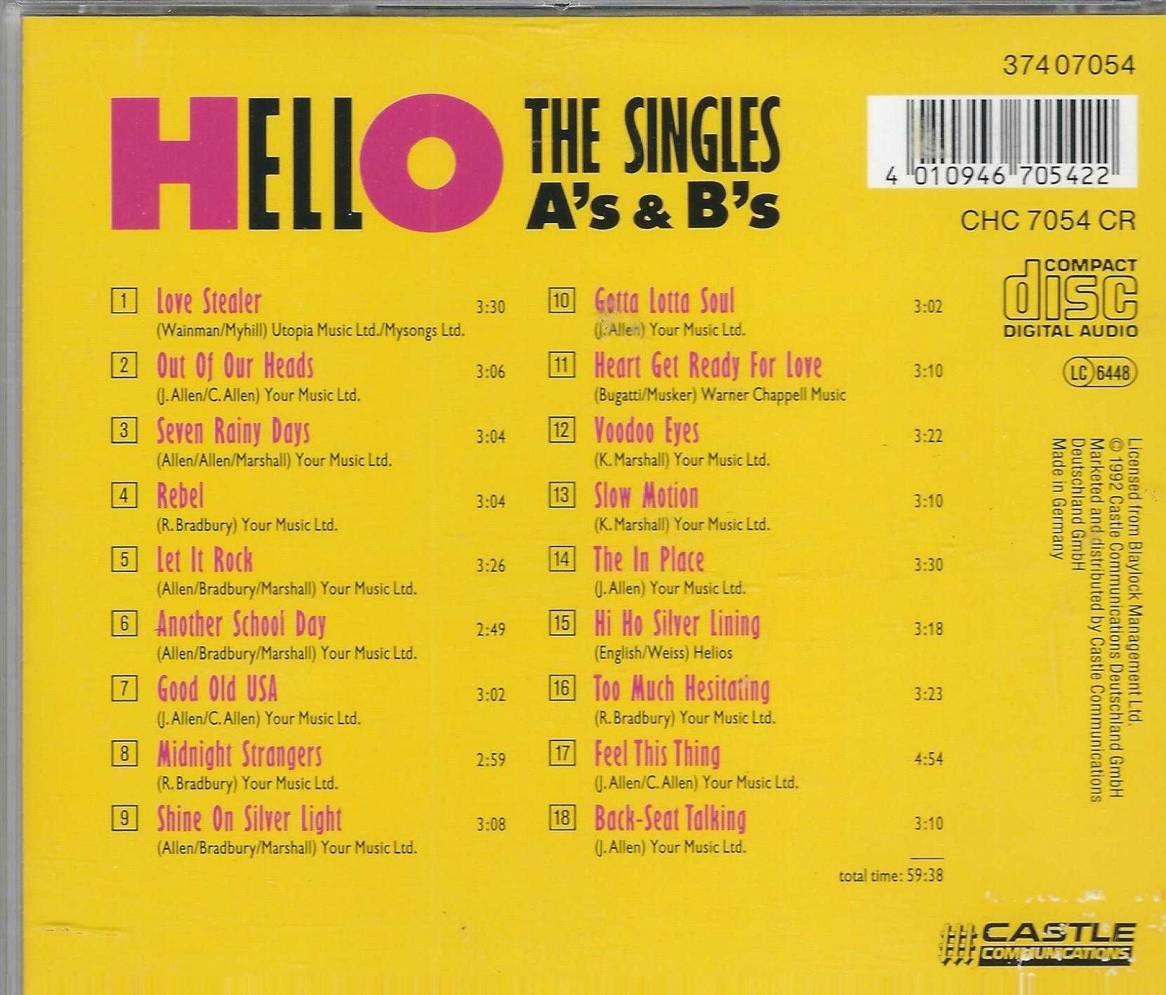 CD Hello - The Singles A's & B's Vol. 2 (1992)