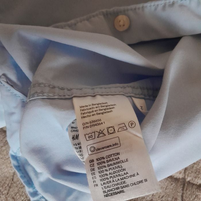 Błękitna koszula H&M r. 158 chlopiec bdb