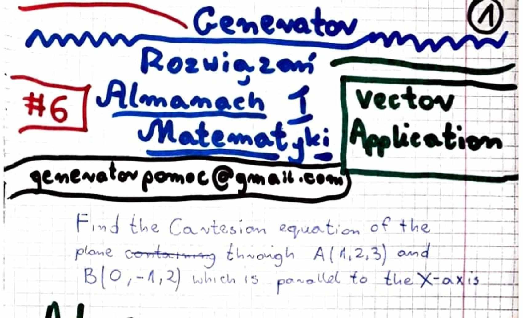 "Vector equation of a Line" - Zestaw rozwiązań