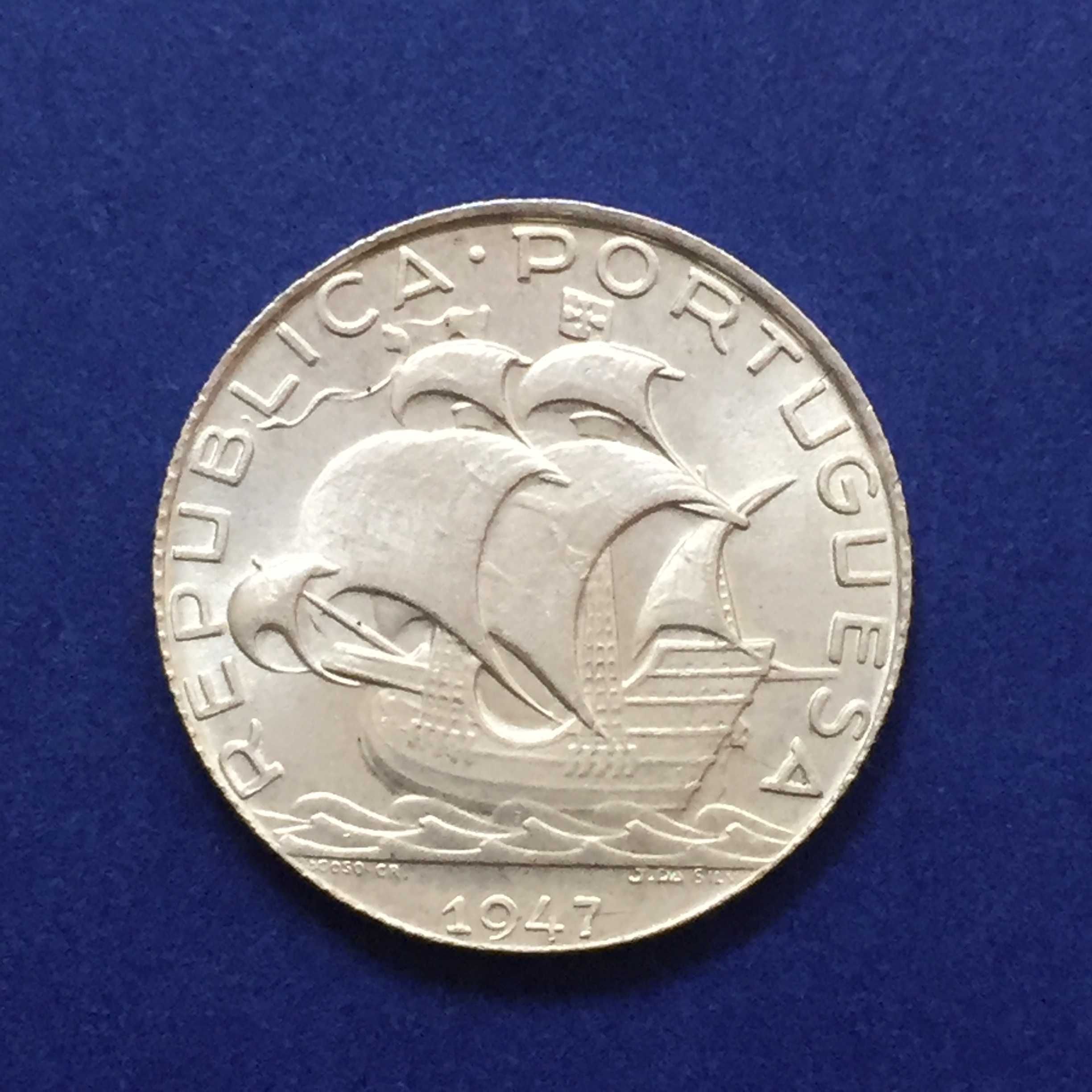 moeda 2,50 escudos 1947 - prata