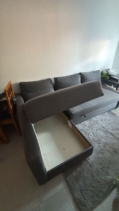 Sofa chaise long Cinzento FRIHETEN