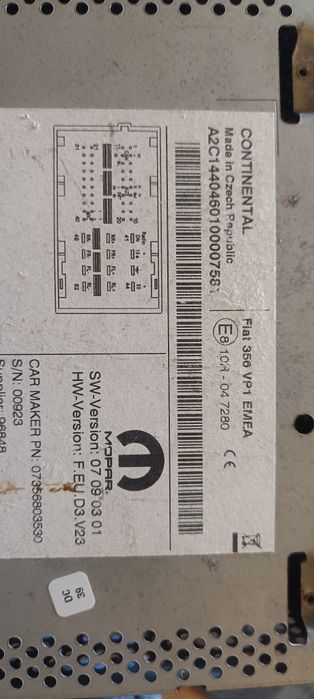 Radio samochodowe Fiat 356 EMEA