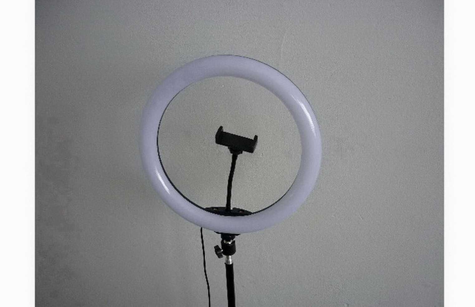Кольцевая Лампа RgB cо штативом и селфи пультом, цветной и белый свет