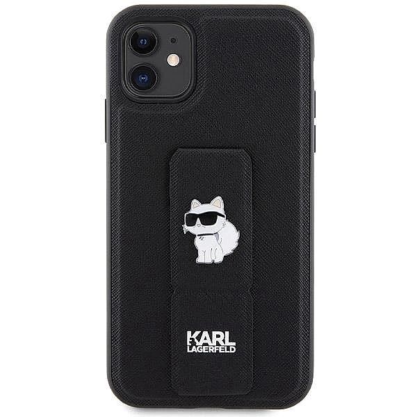Etui Karl Lagerfeld Gripstand Saffiano Choupette Pins na iPhone 11 / X