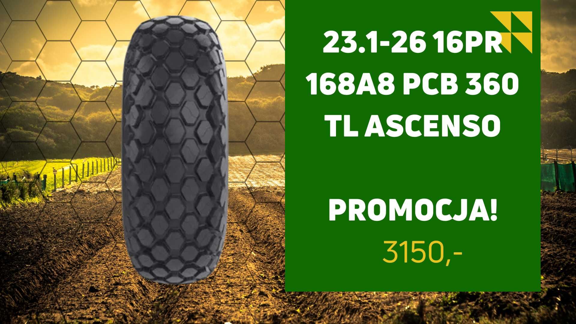 NOWE OPONY ASCENSO 23.1-26 16PR 168A8 PCB 360 TL opona Ascenso