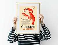 Guinness and lobster 40x50 cm