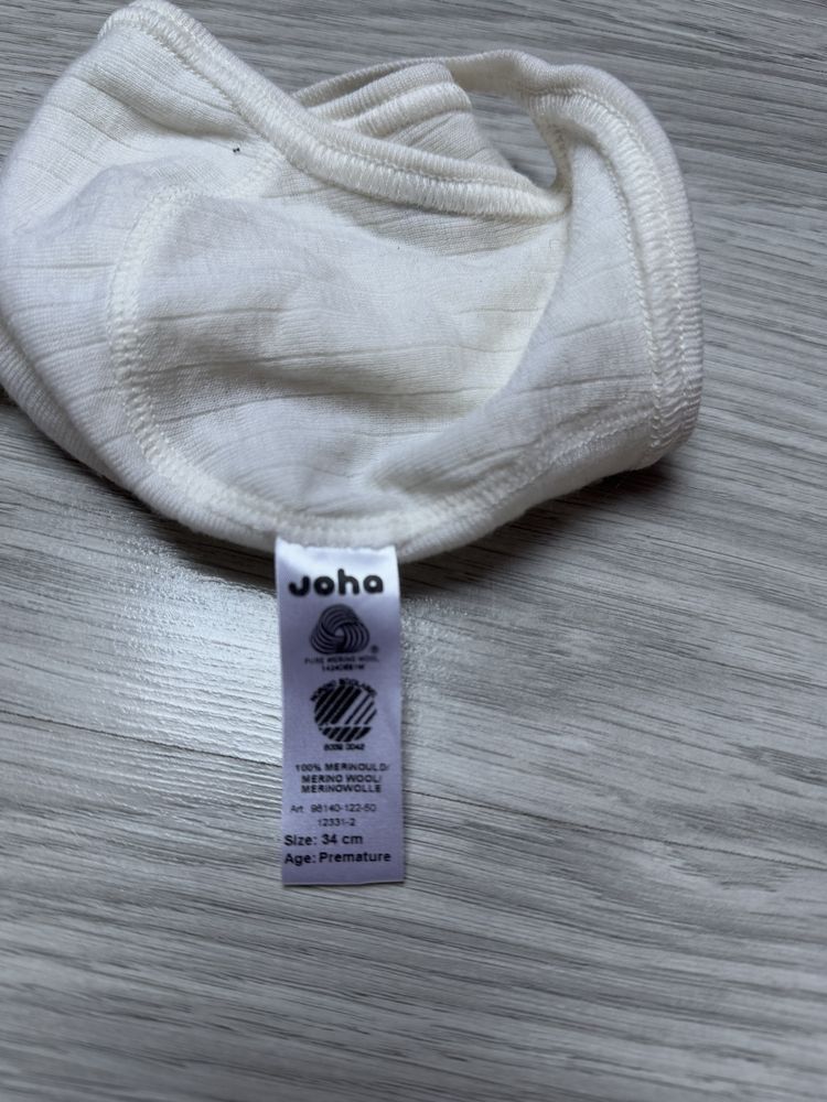 Czapka Joha 100% merino wool wełna merynosa merynos rozmiar 34