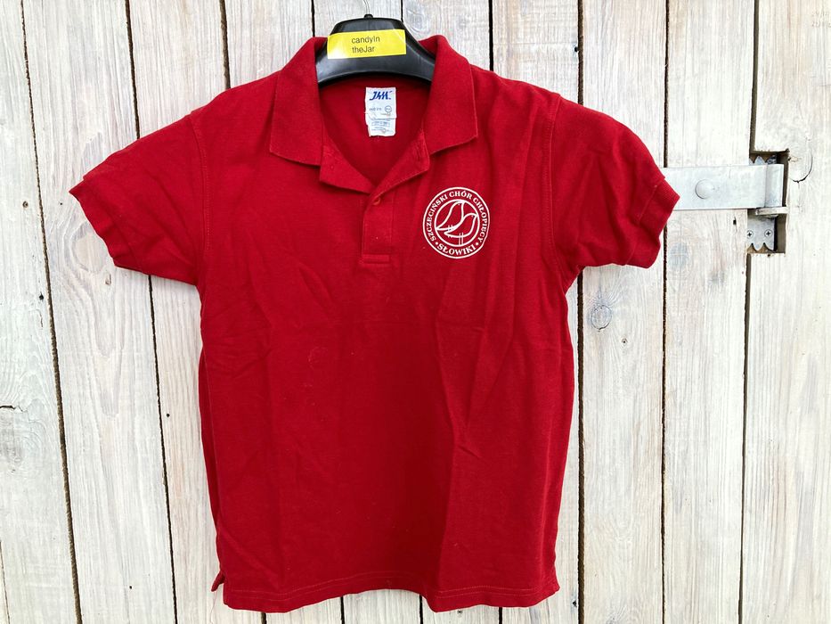 JHK, Koszulka Polo M, czerwona, krótki rękaw - chór Słowiki, 9-11