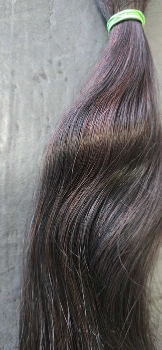 Włosy naturalne w kitce 40cm ciemny brąz waga 100 gram